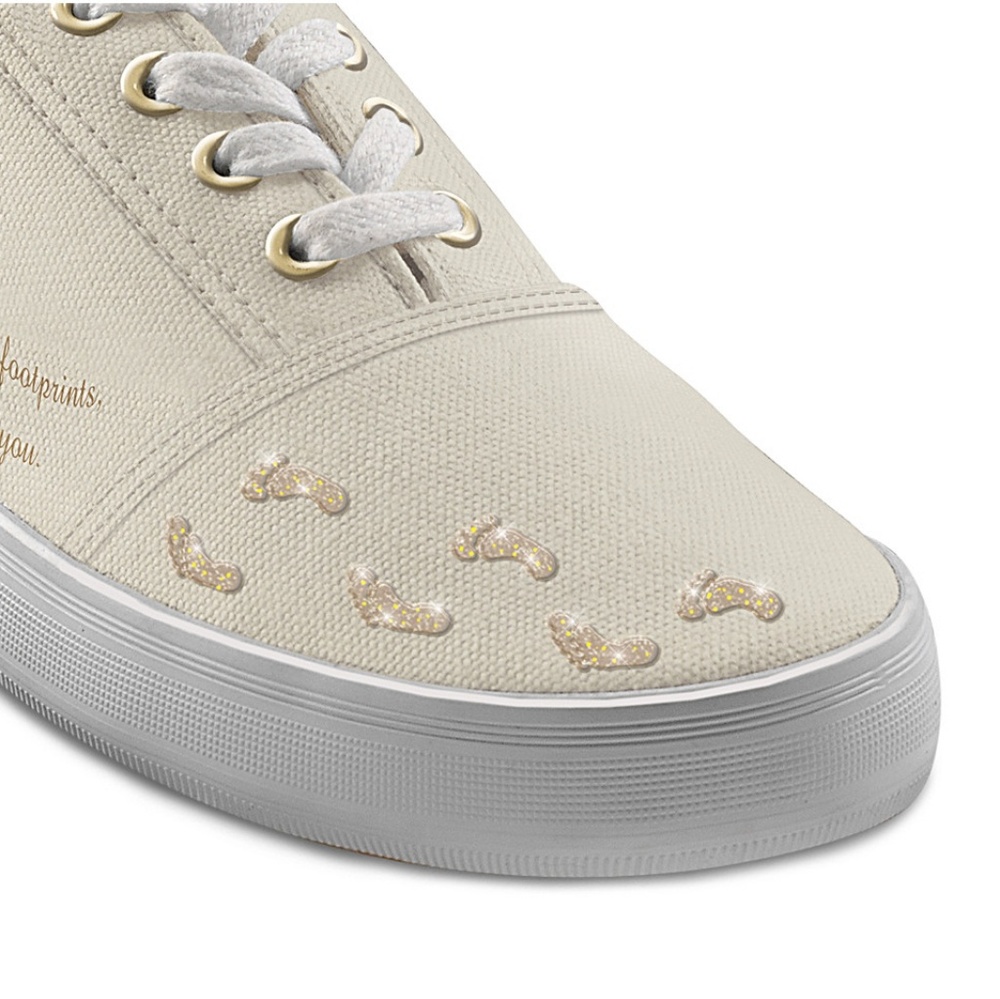 Footprints Sand Bible Religious canvas shoes NEW - Picture 3 of 6